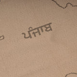 Punjab Map Shawl | Gurmukhi Indian Lohi | Punjabi Alphabet