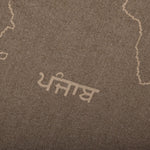 Punjab Map Shawl | Gurmukhi Indian Lohi | Punjabi Alphabet