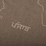 Punjab Map Shawl | Gurmukhi Indian Lohi | Punjabi Alphabet